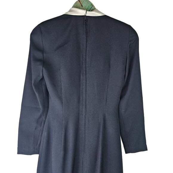 Vintage 80s Morton Myles for the Warrens Cocktail Tuxedo Sheath Style Dress, 4 - Picture 4 of 10